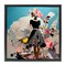 Stupell Industries Surreal Collage Woman Framed Floater Canvas Wall Art Design by Irena Orlov